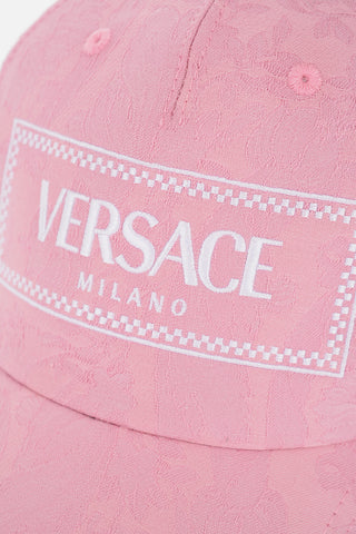 Baroque Motif Cap with Embroidered Logo