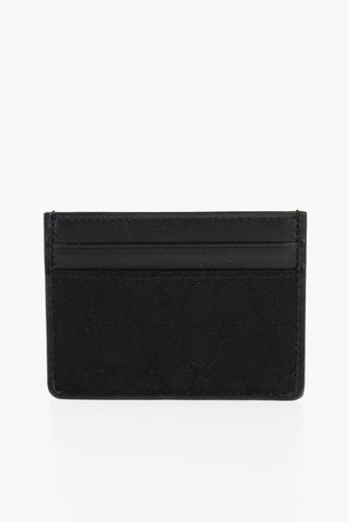 GARAVANI Leather and Fabric Card Holder with Monogram