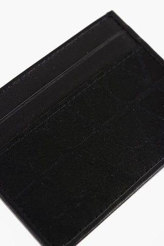 GARAVANI Leather and Fabric Card Holder with Monogram