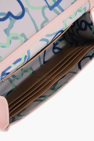 LOVE Solid Color Leather Crossbody Bag with Chain Shoulder Strap