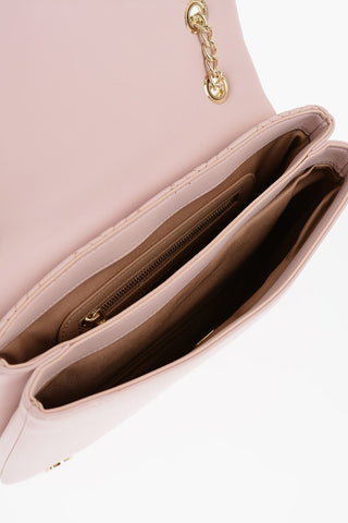 LOVE Quilted Faux Leather Shoulder Bag