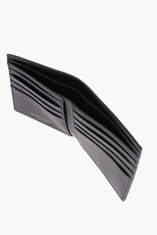 Leather Two-Tone Wallet with Logo-Print