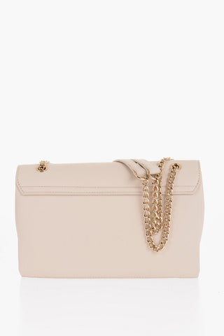 LOVE Faux Leather Shoulder Bag with Golden Logo