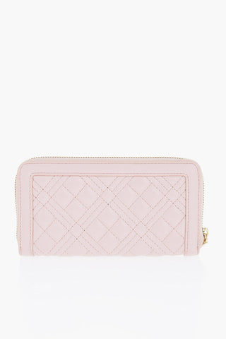 LOVE Quilted Faux Leather Wallet with Golden Logo