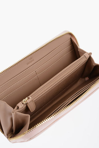 LOVE Quilted Faux Leather Wallet with Golden Logo