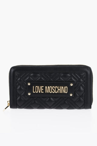 LOVE Portafoglio in Pelle Vegan Trapuntata con Logo Dorato