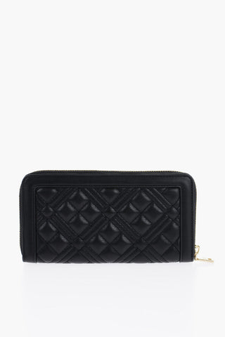 LOVE Portafoglio in Pelle Vegan Trapuntata con Logo Dorato