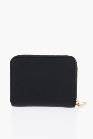 LOVE Portafoglio in Pelle Vegan con Logo in Metallo Dorato
