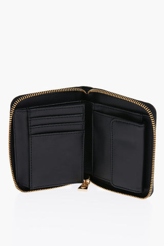 LOVE Portafoglio in Pelle Vegan con Logo in Metallo Dorato