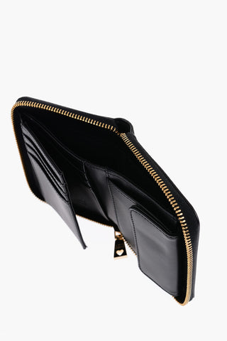 LOVE Portafoglio in Pelle Vegan con Logo in Metallo Dorato