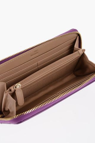 LOVE Quilted Faux Leather Wallet with Golden Logo