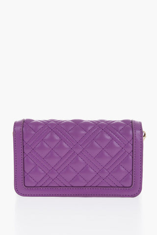 LOVE Faux Leather Crossbody Bag with Chain Shoulder Strap