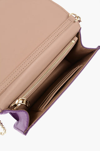 LOVE Faux Leather Crossbody Bag with Chain Shoulder Strap