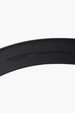 Leather Belt with Buckle Embellished with Beads and Rhinestones 40mm
