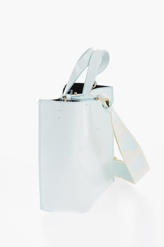 Leather MUSEO Mini Tote Bag with Removable Shoulder Strap