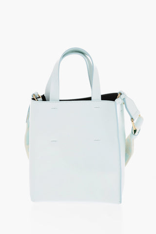 Leather MUSEO Mini Tote Bag with Removable Shoulder Strap