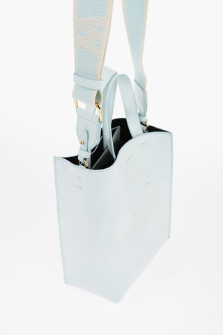 Leather MUSEO Mini Tote Bag with Removable Shoulder Strap