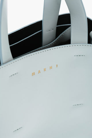 Leather MUSEO Mini Tote Bag with Removable Shoulder Strap