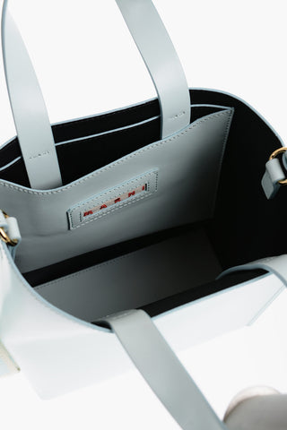 Leather MUSEO Mini Tote Bag with Removable Shoulder Strap