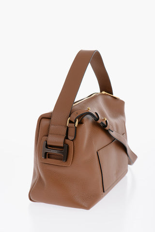 Textured Leather Crossbody Bag