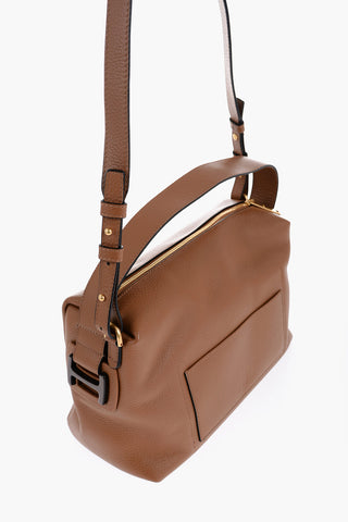 Textured Leather Crossbody Bag