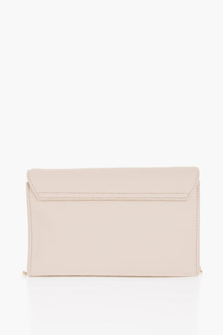 LOVE Solid Color Leather Crossbody Bag with Chain Shoulder Strap