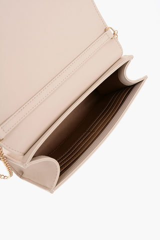 LOVE Solid Color Leather Crossbody Bag with Chain Shoulder Strap