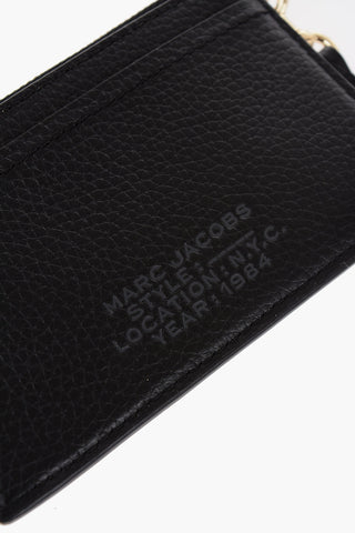 Textured Leather Card Holder with Zip