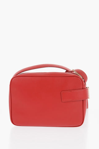 Leather Camera Bag with Golden Detail