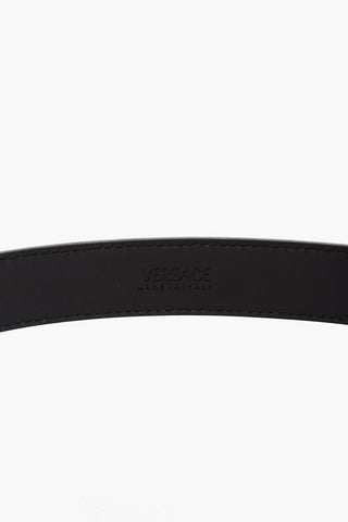 Leather MEDUSA HERITAGE Belt with Two-Tone Metal Loops 30mm