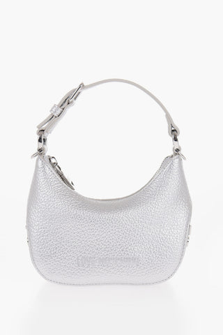 LOVE Textured Faux Leather Mini Hobo Bag