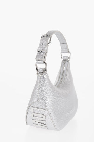 LOVE Textured Faux Leather Mini Hobo Bag