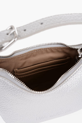LOVE Textured Faux Leather Mini Hobo Bag