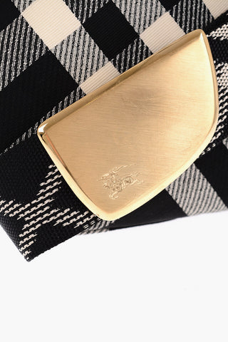 Checked SHIELD MESSENGER Crossbody Bag with Golden Details