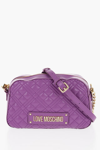 LOVE Quilted Crossbody Bag with Golden Details