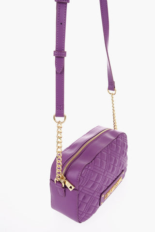 LOVE Quilted Crossbody Bag with Golden Details