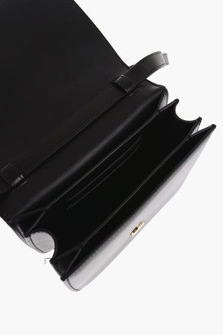 Leather Crossbody Bag with Golden Detail