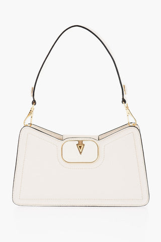 GARAVANI Textured Leather VLOGO Shoulder Bag with Golden Details