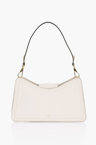 GARAVANI Textured Leather VLOGO Shoulder Bag with Golden Details