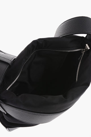 Textured Leather and Fabric NEW RODOS Crossbody Bag with Cut-Out Details