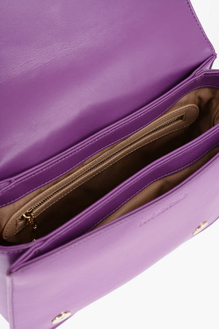 LOVE Quilted Faux Leather Shoulder Bag with Golden Logo