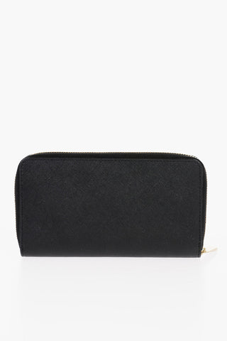 Saffiano Leather ROBINSON Wallet with Golde-Effect Monogram