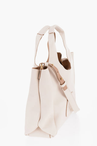 Textured Leather H-BAG Crossbody Bag with Embossed Monogram