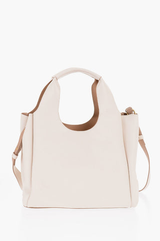 Textured Leather H-BAG Crossbody Bag with Embossed Monogram