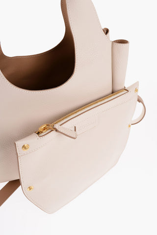 Textured Leather H-BAG Crossbody Bag with Embossed Monogram
