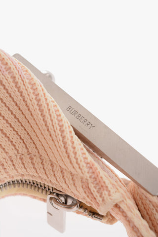 Checked Nylon PEG DUFFLE Handbag with Silver-Tone Detail