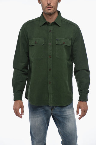 Long Sleeved Linen Blend Shirt