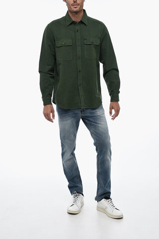 Long Sleeved Linen Blend Shirt