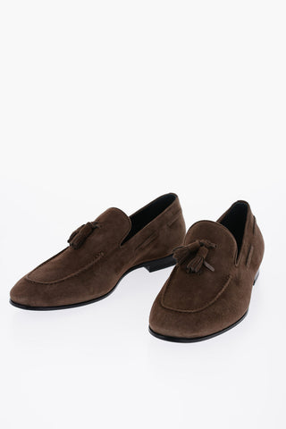 Suede Leather Kiltie Loafers