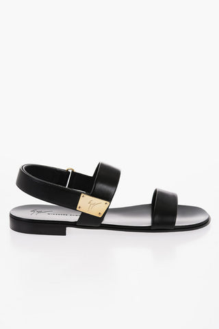 Sandali in Pelle con Dettaglio Dorato